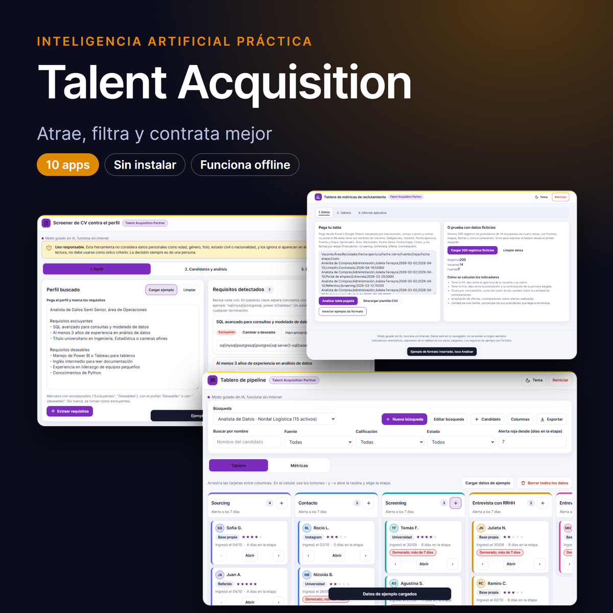 Portada del pack Talent Acquisition con 10 microapps para reclutamiento y selección de personal